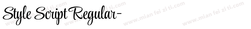 Style Script Regular字体转换